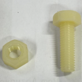Nylon material Hex bolt and Hex nut